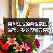 用AI生成的海边氛围三宫格，怎么内容变得越来越抽象了？（图3）