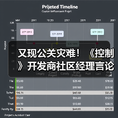又现公关灾难！《控制》开发商社区经理言论引爆众怒